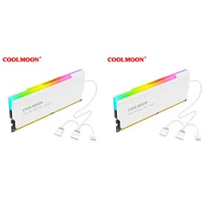 5V-3PIN ARGB RAM 방열판 Aura Sync 4 메모리 컴퓨터 PC 실리콘 패드 포함, 02 2 Pcs, 01 China Mainland