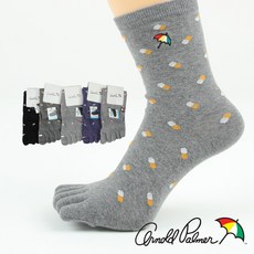 아놀드파마 여성 편한 도트 발가락 중목 양말 5켤레 세트