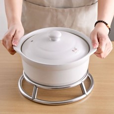 【199出貨】加厚不鏽鋼雙層鍋架：防燙置物，多功能收納炒鍋、鍋蓋、砧板，廚房隔熱鍋墊架, 1個, 1個裝【雙面可用】