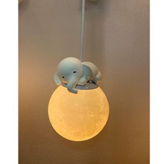 무드등 인테리어 보름달 천체 감성 수면등 LED 방등 거실 침실 천장 조명 줄 실내 전등 램프, 3D 15cm 작은 코끼리 3색