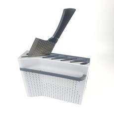 제이엠 중식도칼꽂이함 안전잠금칼꽂이 잠금 칼집 주방 칼 가위 과도 중식도, 1개, 화이트