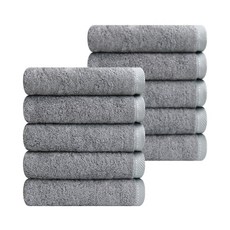 송월타월 솔리드뱀부 200g 고중량 호텔수건, 연회색, 10개