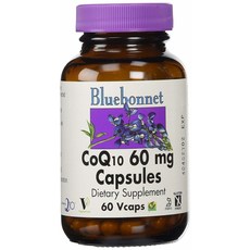 Bluebonnet 無麩質無糖輔酶Q10素食膠囊 60mg, 1個, 60 件