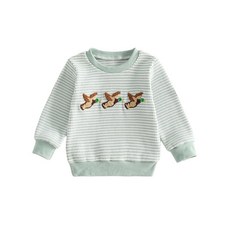 Bagilaanoe Infant Toddler Baby Boy Long Sleeve Sweatshirt Mallard Duck Waffle Knit Outfit Fall Win