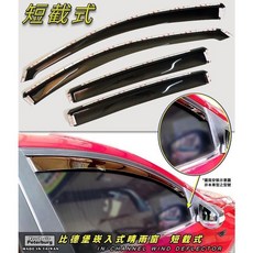比德堡崁入式晴雨窗【內崁式-短截式】日產NISSAN LIVINA 2008-2020專用車型, 1個, 全車四片