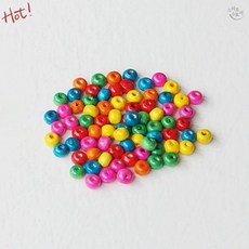 나무 구슬 0.6cm 원형 우드 비즈 볼 마크라메 공예 팔찌 꿰기 인테리어소품, 500gx1봉