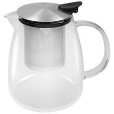 美國Mother Goose鵝媽媽 580度超耐高溫大容量玻璃歐式沖茶壺800ml 沖泡茶壺 泡茶壺, 透明, 1個, 800ml