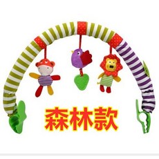 嬰兒床夾掛鈴 推車掛件 音樂掛件, 1個, 現貨森林款