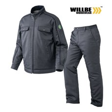 윌비 그레이 패딩점퍼 패딩바지 작업복세트 작업복 PR703 PR903