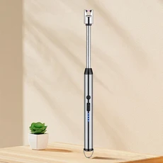 가정용 휴대용 보관 주방 라이터 방풍 아크 펄스 점화 총 USB 전자 라이터, 기타, 04 Gentleman Silver