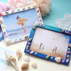 도토리클래스 조개액자 5set, 상어스티커1p