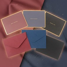 페이퍼카드 답례용 봉투형 파티용 카드세트, 1개