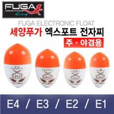 푸가 엑스포트 전자 낚시찌 E-1 / 주야겸용 고출력 바다 전자찌, 2B, 2개, 오렌지