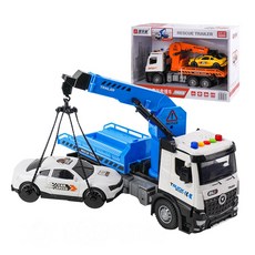 宝乐星 1:18 聲光摩輪道路救援車 玩具車, 1個, 藍色, 藍色