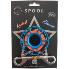 游龍潛水 JUNIOR SPOOL 高級鋁製迷你噴砂捲軸, 湛藍色