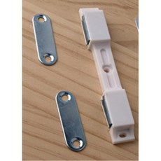 장식장 문고정 자석빠찌링 양문용 도어캐치 가구부속, 6KW/백색, 1개