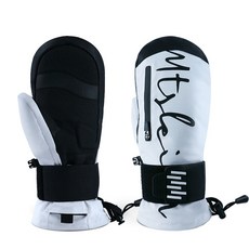 滑雪手套 內置護腕 EVA減震 保暖防水 單板手套, 117白色（含護板-內五指）,L, 1個