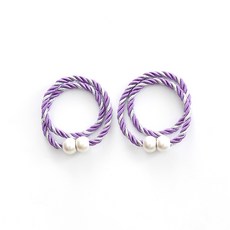 모던 심플 펀치 프리 진주 커튼 마그네틱 버클 커튼 스트랩 커튼 버클, 보라색, 1개