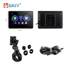 EKIY 6.86 인치 무선 CarPlay 모토 안드로이드 자동 휴대용 디지털 오토바이 대시 보드 GPS 네비게이션 디, 01 빠른, 01 없음, 02 M12-TP