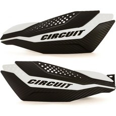 회로 장비 - 다카르 유니버설 모터사이클 핸드가드 내구성 내후성 나일론 브래킷 향상된 제어 및 보호 화이트 카본 텍스처, Carbon / White