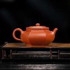 宜興紫砂大彬六方茶壺 手工製作 原礦降坡泥, 1個, 大彬六方壺280毫升降坡泥