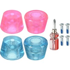 롤러 스케이트 액세서리 교체를 위한 드라이버 고무 브레이크 스토퍼 블록으로 PATIKIL 토 스톱, Pink Blue