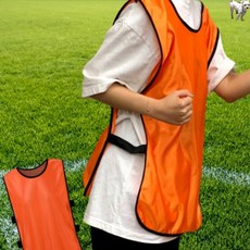 꿀이맘쓰리 유아체육 축구 팀조끼 오렌지 안전요원조끼