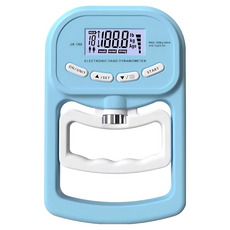 【居家健身】數位測量握力器 握力訓練計 手部握力測量儀器, 1個, 藍白