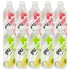 링티제로 500ml 2종 혼합 ( 복숭아 5개 + 레몬라임 5개 ) / 마시는 링티 제로칼로리, 1세트