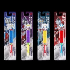 正版賽羅奧特曼兒童牙刷套裝：軟毛牙刷、牙膏、牙杯，3-12歲適用，清潔護齒一次到位, 1個, （公仔版）隨機奧特曼牙刷1支