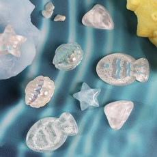 데코 장식 미니어처 파츠 액세서리 - 블링 진주 조개 10개 1세트