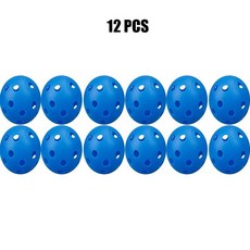 가방 연습용 골프공 천공 컬러 실내 에어플 플라스틱 트레이닝 공, 1개, 8. 12 Pcs Blue