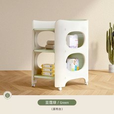 哈比樹 多功能嬰兒護理台 附收納盒 附輪可移動, 豆蔻綠-單尿布台