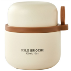오슬로 브리오슈 스테인리스 스틸 316 보온 보냉 푸드자, COLOR  (아이보리), 300ml, 5개