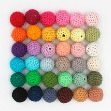 쪽쪽이 클립 만들기 뜨개 구슬 비즈 30mm (26컬러) 마크라메 재료, 13.라이트퍼플