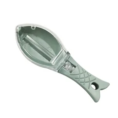 뚜껑이있는 주방 가정용 스케일 스크레이퍼 물고기 스케일 스크레이퍼 수동 스케일링 낚시 도구 칫솔질, 01 green, 1개