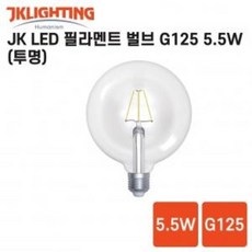 JK LED 5.5W 필라멘트 벌브 BULB G125 다용도 인테리어 전구 램프 조명, 1개