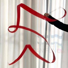 리듬체조리본 4m 레드 리듬체조용줄 리듬체조로프 리본막대 리듬체조용품 리듬체조컬러리본