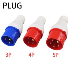 IP44 산업용 플러그 및 소켓 방수 커넥터 3PIN 4PIN 5PIN 16A32A 방수 전기 연결 벽 장착 소켓, [01] 16A, [03] 4페이지, 01 Industrial plug