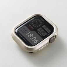 手錶保護殼 適用於iwatch4/5/6/se 44mm 運動半包保護殼, 1個, 星光色【弧切軟膠殼】,適用 iwatch 7/8/9 45mm, 星光色【弧切軟膠殼】