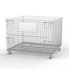 철제 메쉬 보관함 접이식 정리함 물류 창고 대형 철망, 800x600x640 철망 적재함 400kg, 1개