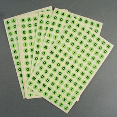 華麗牌 WL-202A 英文標籤 9mm (832張/包), 1個, 螢光綠