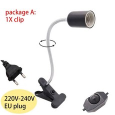 발열전구 온열 열등 UVA UVB 파충류 램프 홀더 전구 클립 세트 거북이 키트 가열 온도계 습도계 Basking D2, package A