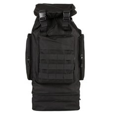 100L超大容量厚牛津防水雙肩背包，男女通用戶外旅行登山行李背包, 80L可縮小60L黑色