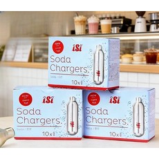 iSi 이시 CO2 탄산 실린더 오스트리아 정품 탄산수 제조기 차저, 1박스 - 8.4g 10개