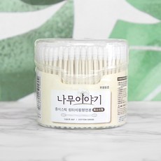 나무이야기 종이스틱 원터치 회오리형 면봉, 300개입, 1개