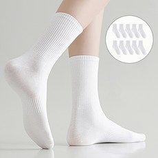 여자 학생 프리미엄 무지 여성 흰양말