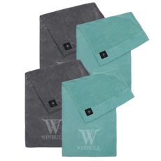 윈불 3중 극세사 건식스포츠타올 4P, 터키민트2P+스톤그레이2P, 1개