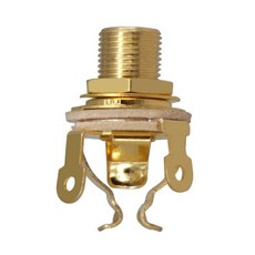 일렉트릭 기타 1/4 인치 6.35mm 기타 커넥터 기타 플러그 소켓 모노 마운트 출력 잭 소음 감소 기타 부품, 골드 싱글 팩