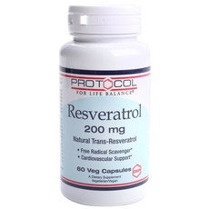 Protocol For Life Balance 白藜蘆醇素食膠囊 200mg, 60顆, 1罐